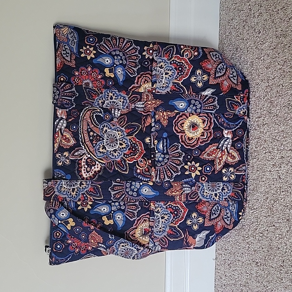 Bella Taylor tote bag, abstract floral, navy blue